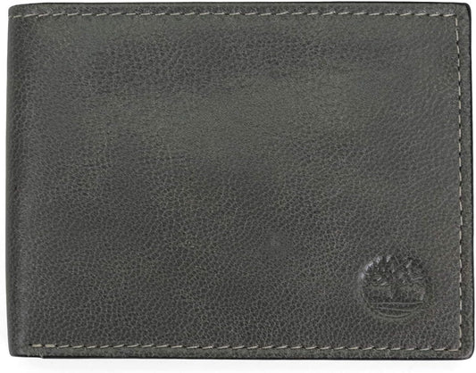 Timberland Billetera de cuero genuino con tarjetero de seguridad RF...