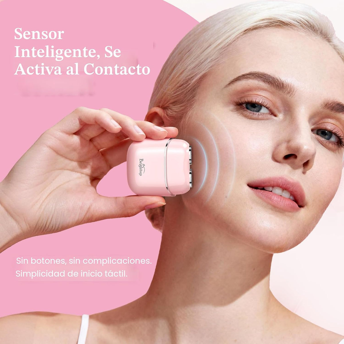 Brightup Depilación facial para mujeres - Afeitadora eléctrica sin...