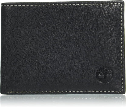Timberland Billetera de cuero genuino con tarjetero de seguridad RF...