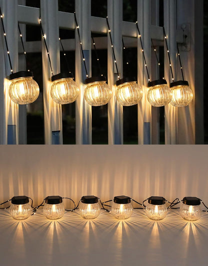 PARTPHONER Luces solares impermeables para exteriores, paquete de 1...