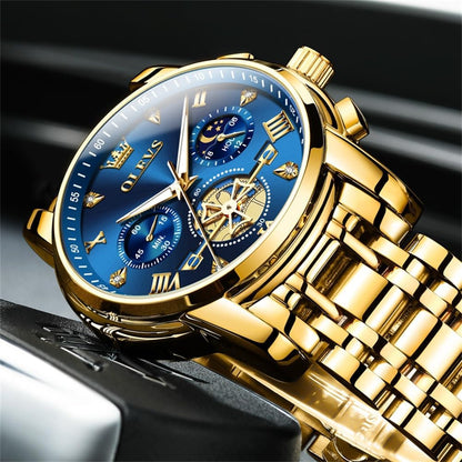 OLEVS Relojes para hombre, resistente al agua, de lujo, gran cara,...