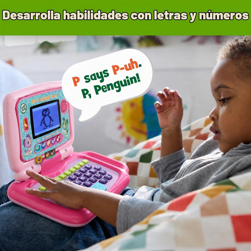 LeapFrog Leaptop 2-en-1 táctil, Rosado