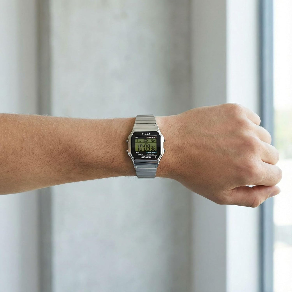 Timex Reloj digital clásico de 34 mm, para hombre