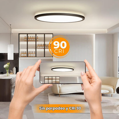 BLNAN Lámpara LED de techo empotrada con control remoto, 15.4 pulga...