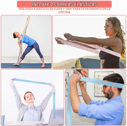 Correa elástica de estiramiento para yoga con bucles, correas de es...