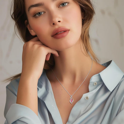 FANCIME Collar de piedra natal para mujer, regalo de cumpleaños par...