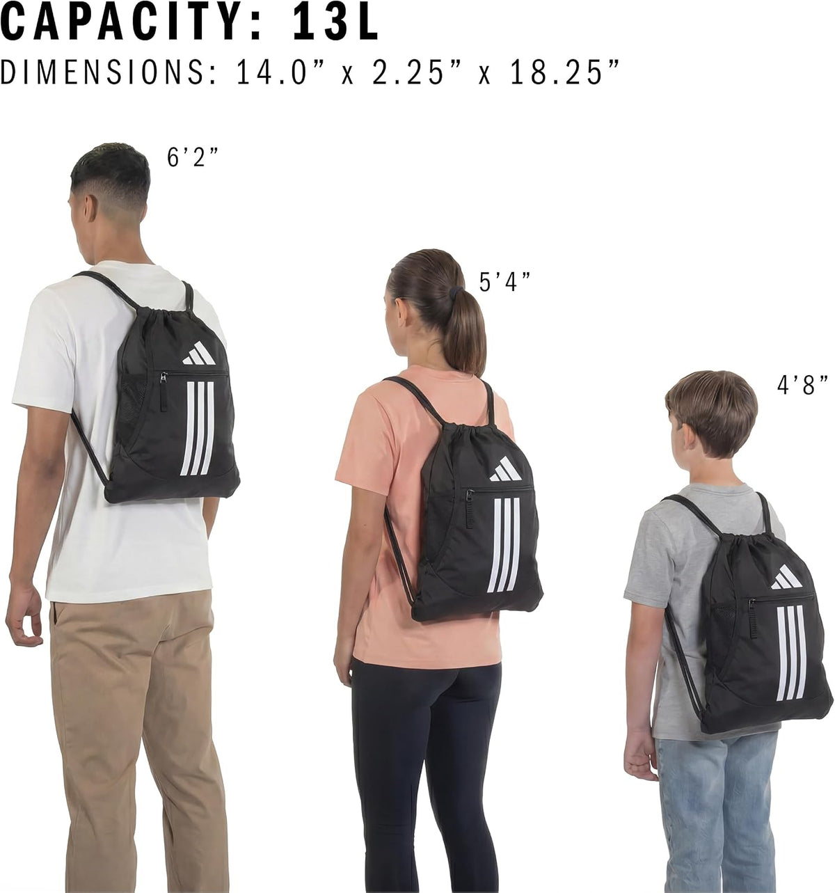 adidas Alliance Sackpack - Mochila con cordón para deportes, bolsa...