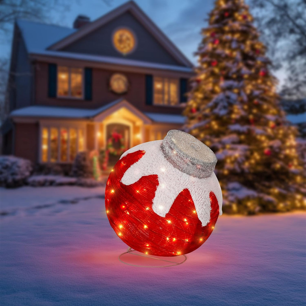 Adornos de Navidad para exteriores, decoración de bolas navideñas e...