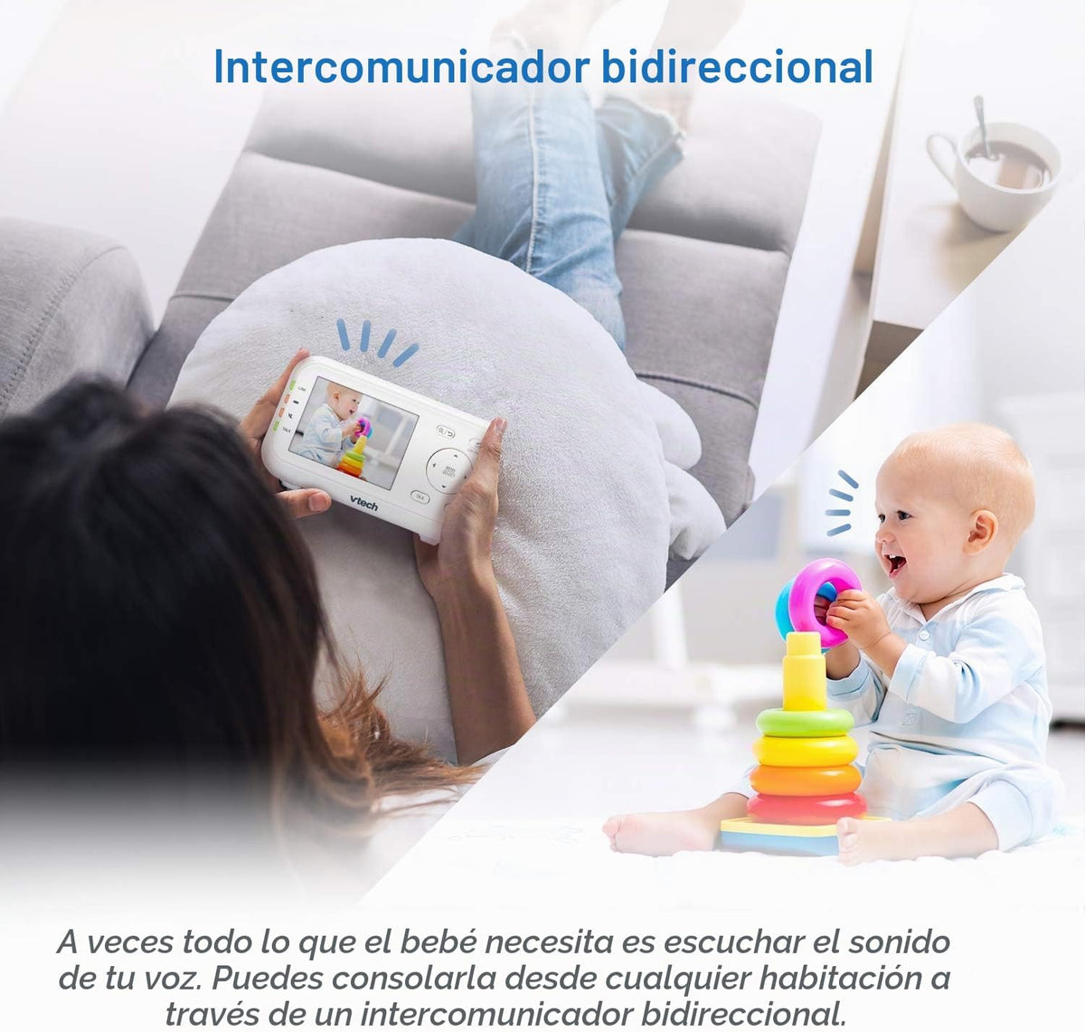 VTech VM3252 Monitor de bebé sin video WiFi, pantalla de 2.8 "...