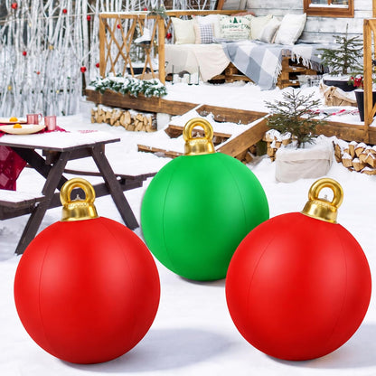 Jetec 2 bolas inflables gigantes de Navidad de 32 pulgadas, color r...
