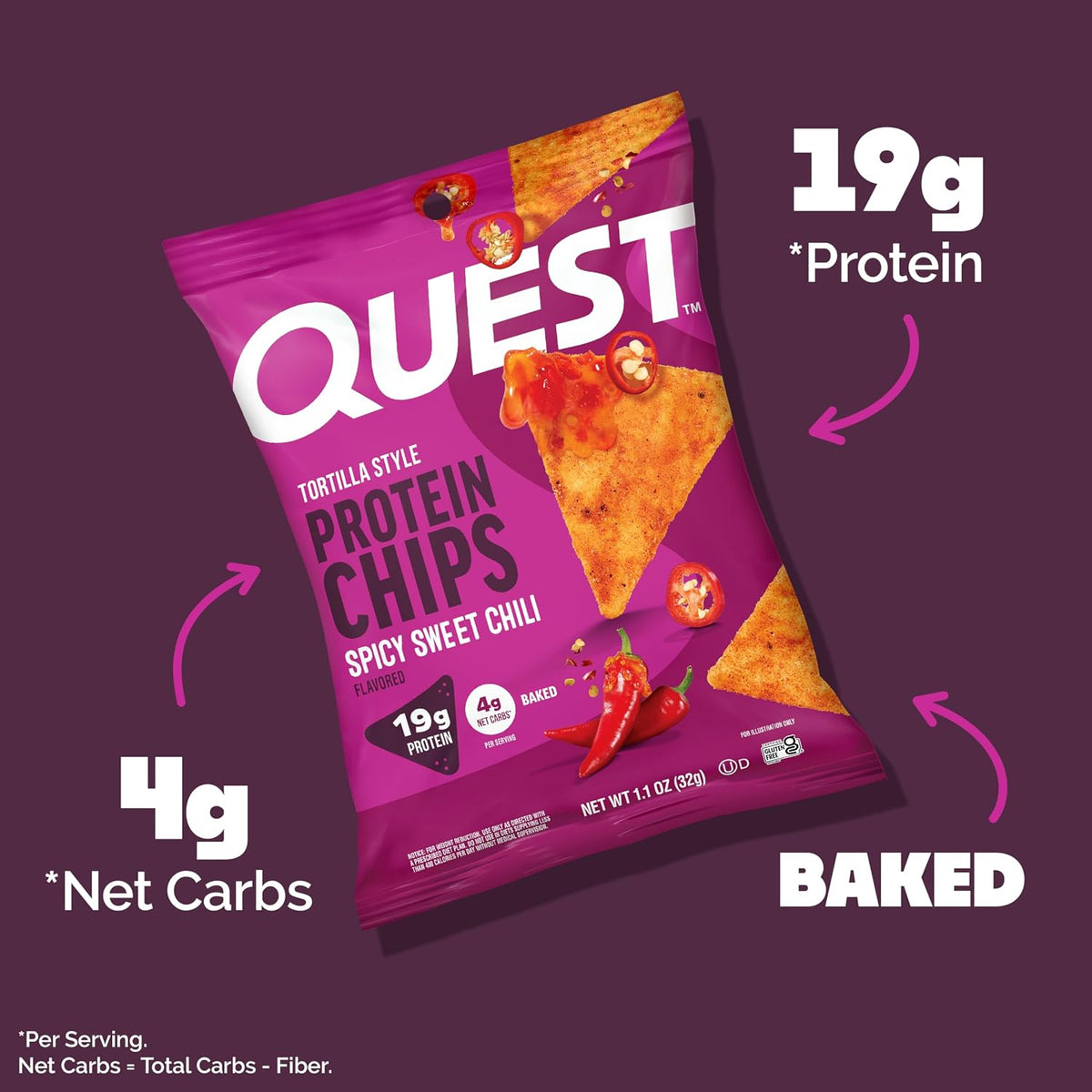 Quest Nutrition Chili Lime Tortilla Style Chips de proteína, 1.1 on...