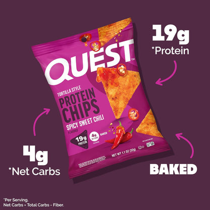 Quest Nutrition Chili Lime Tortilla Style Chips de proteína, 1.1 on...