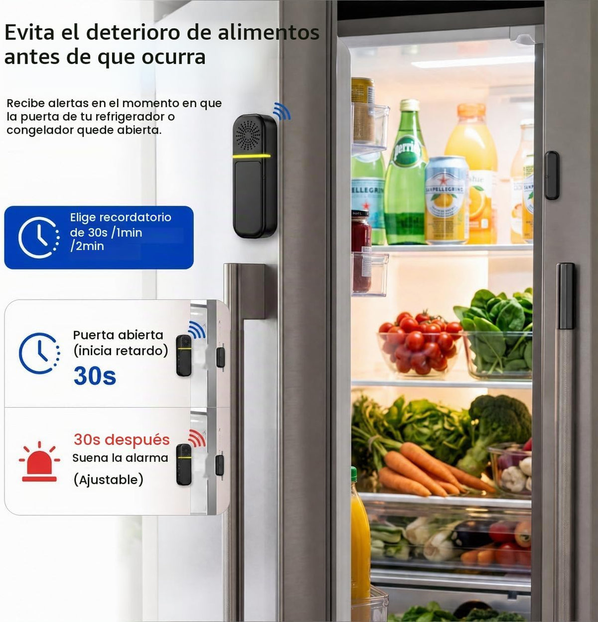 Alarma de puerta, alarma SanJie para puerta izquierda abierta para...