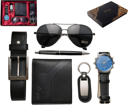 CXLZENGH Juego de regalo para hombre, 6 piezas, reloj, billetera, c...