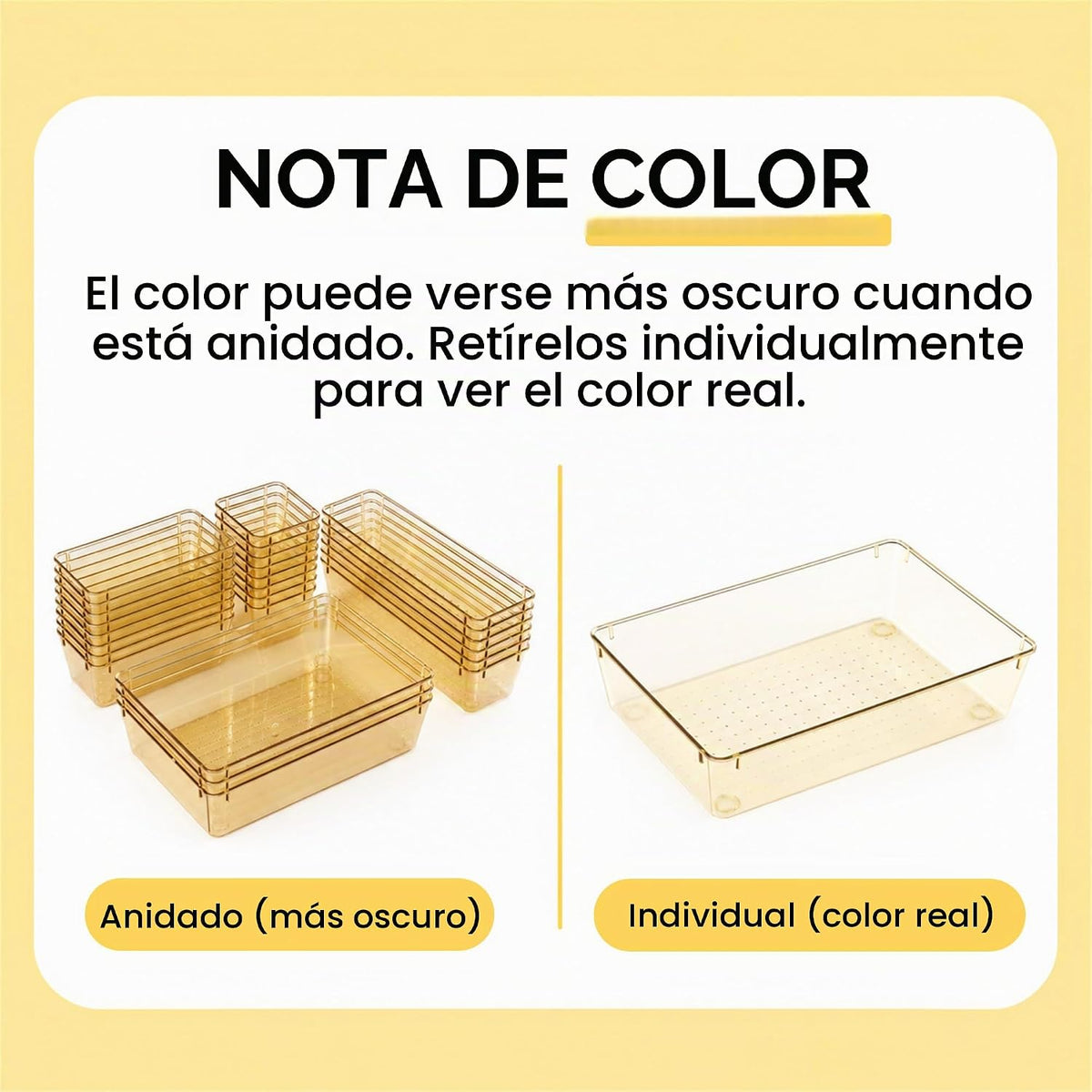 Vtopmart - Paquete de 25 organizadores de cajones de plástico con a...