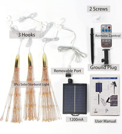 PXBNIUYA Paquete de 3 600 luces LED solares con forma de esfera de...