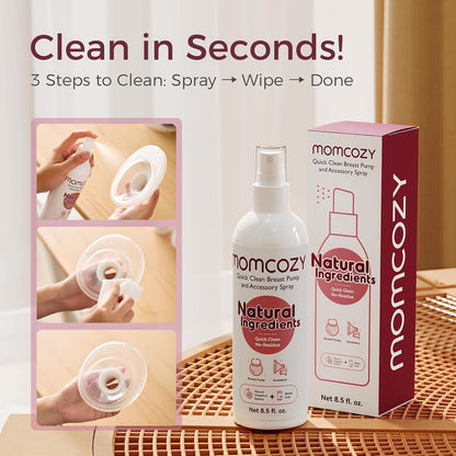 Momcozy Spray de limpieza para extractor de leche eléctrico, elimin...