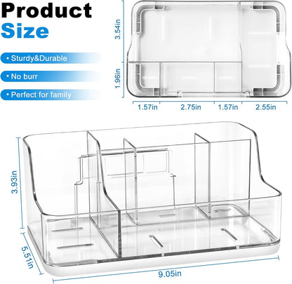 Caja de almacenamiento de cosméticos blanca para tocador y mostrado...