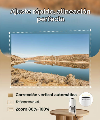 Mini proyector con Wifi y Bluetooth, proyector inteligente portátil...