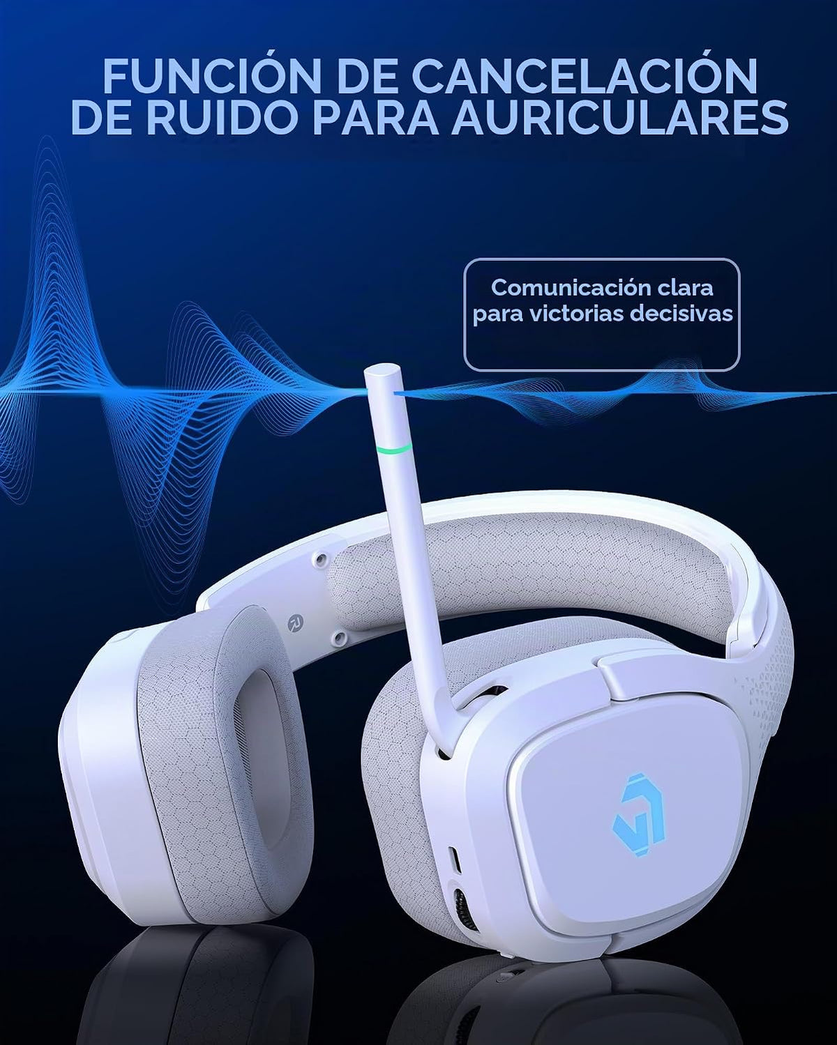 AOC Auriculares inalámbricos para juegos de 2,4 GHz para PS5, PC, S...