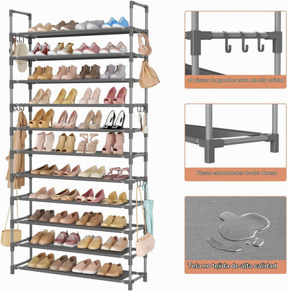 LANTEFUL - Estante alto de 11 niveles para zapatos con capacidad pa...