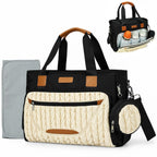 FHELAD Bolsa de pañales para mujer, juego de bolsa de pañales para...