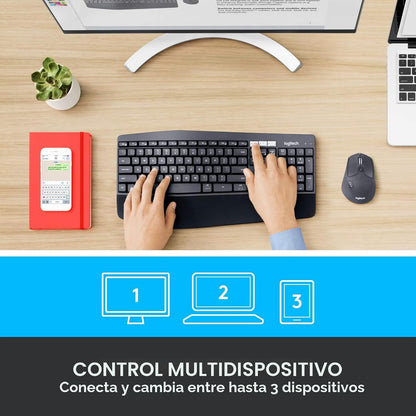 Combo de teclado y mouse inalámbricos Logitech MK850 Performance -...