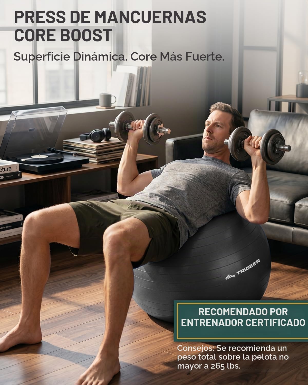 Trideer Pelota de yoga para ejercicio, embarazo, pelota de ejercici...