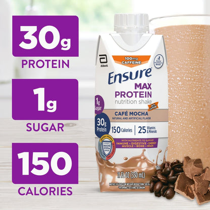Batido nutricional proteico Asegurar Max, 070074668932, Café Mocha,...