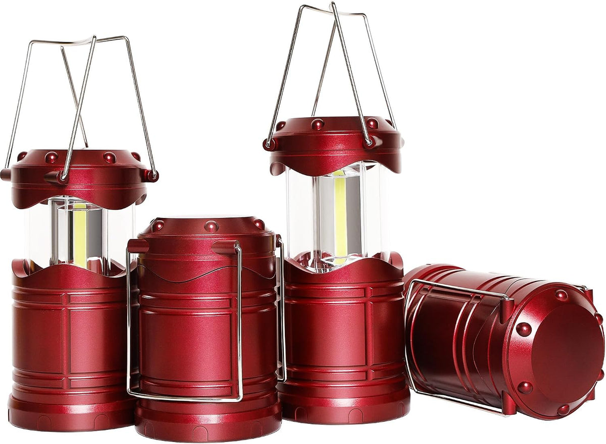 Lichamp Linterna LED para campamento, paquete de 4 linternas alimen...