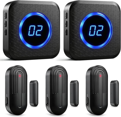 Timbre de puerta inalámbrico para negocios al entrar Alarma de puer...