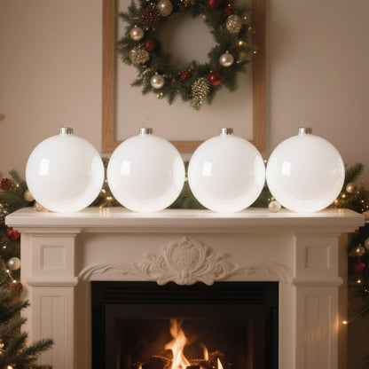Zubebe 4 piezas Adornos de bola de Navidad extra grandes de 6'...