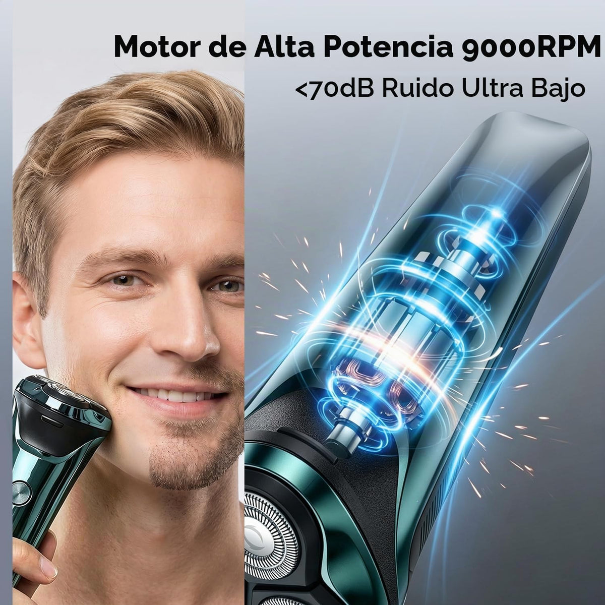 Ordele Maquinilla de afeitar eléctrica para hombres, afeitadora elé...