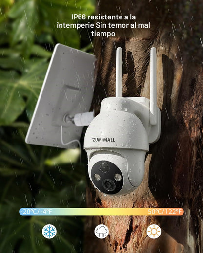ZUMIMALL Cámaras de seguridad celulares 4G LTE inalámbricas para ex...