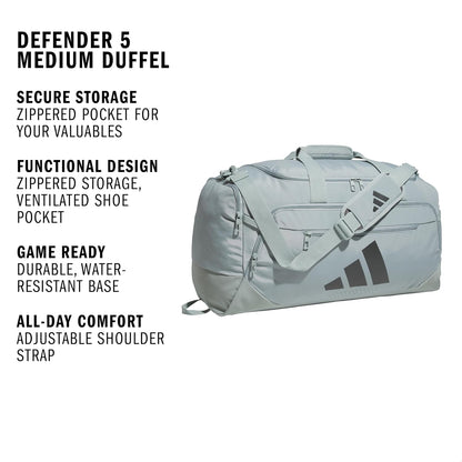 adidas Defender - Maleta deportiva, color verde salvia\/gris 6, OSF...