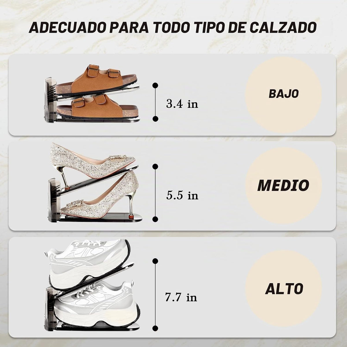 Tgzwme Shoe Slots Organizer 12 Pack - Shoe Stacker,3 Levels Adjusta...
