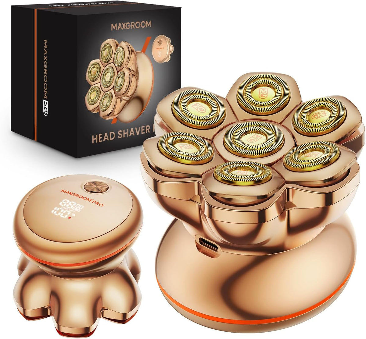 MAXGROOM Afeitadora de cabeza PRO 7D para hombres calvos, maquinill...
