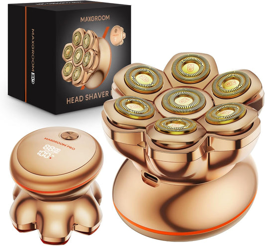 MAXGROOM Afeitadora de cabeza PRO 7D para hombres calvos, maquinill...