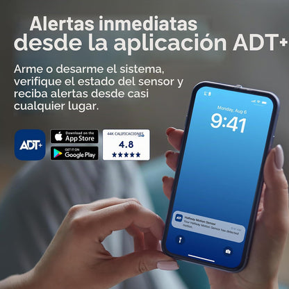 ADT Blu Kit de inicio del sistema de seguridad para el hogar, alarm...