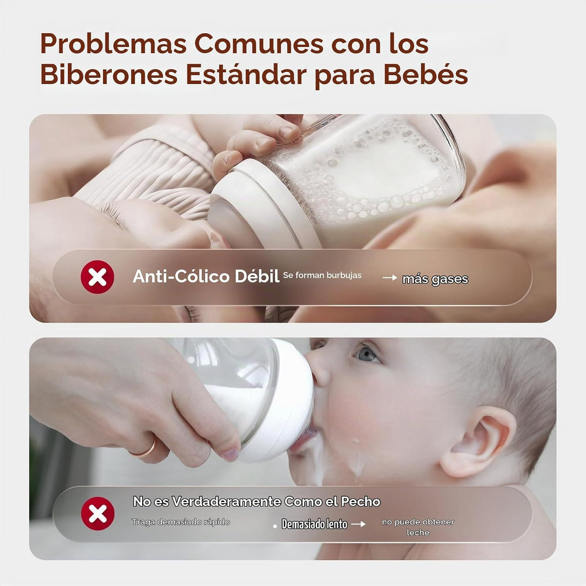 Thyseed PPSU - Biberón anticólico, pezón de flujo medio similar al...