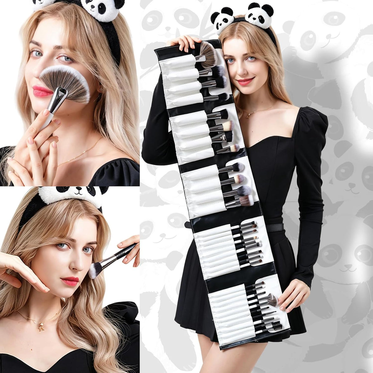 DUcare Juego de 31 brochas de maquillaje profesional con organizado...