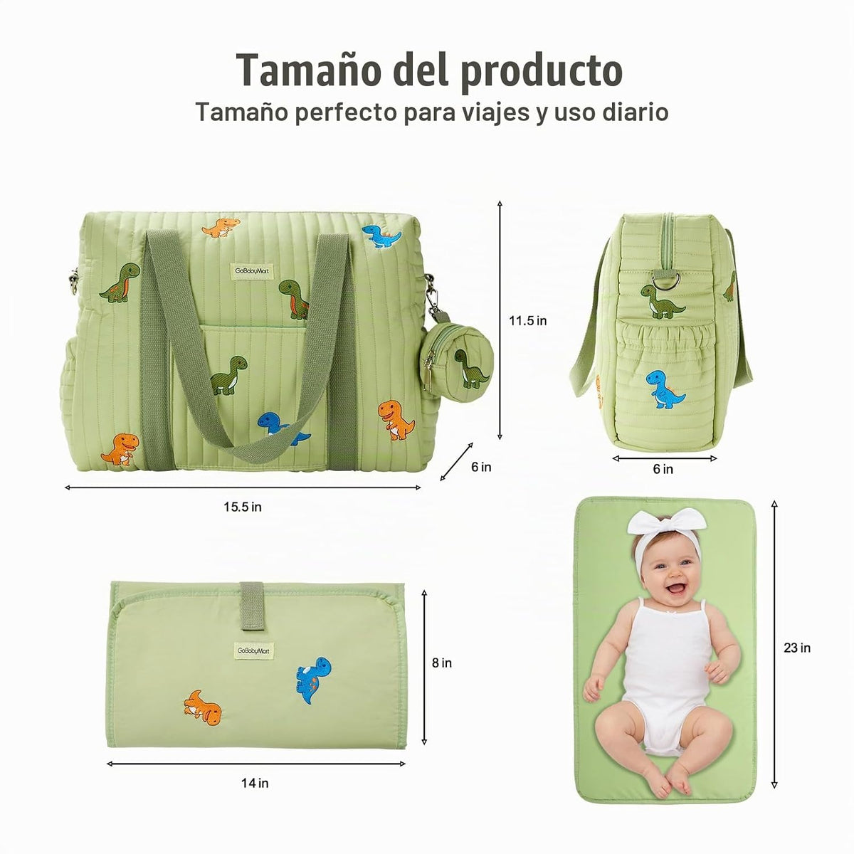 GOBABYMART Juego de bolsas de pañales de 3 piezas, bolsa de hospita...