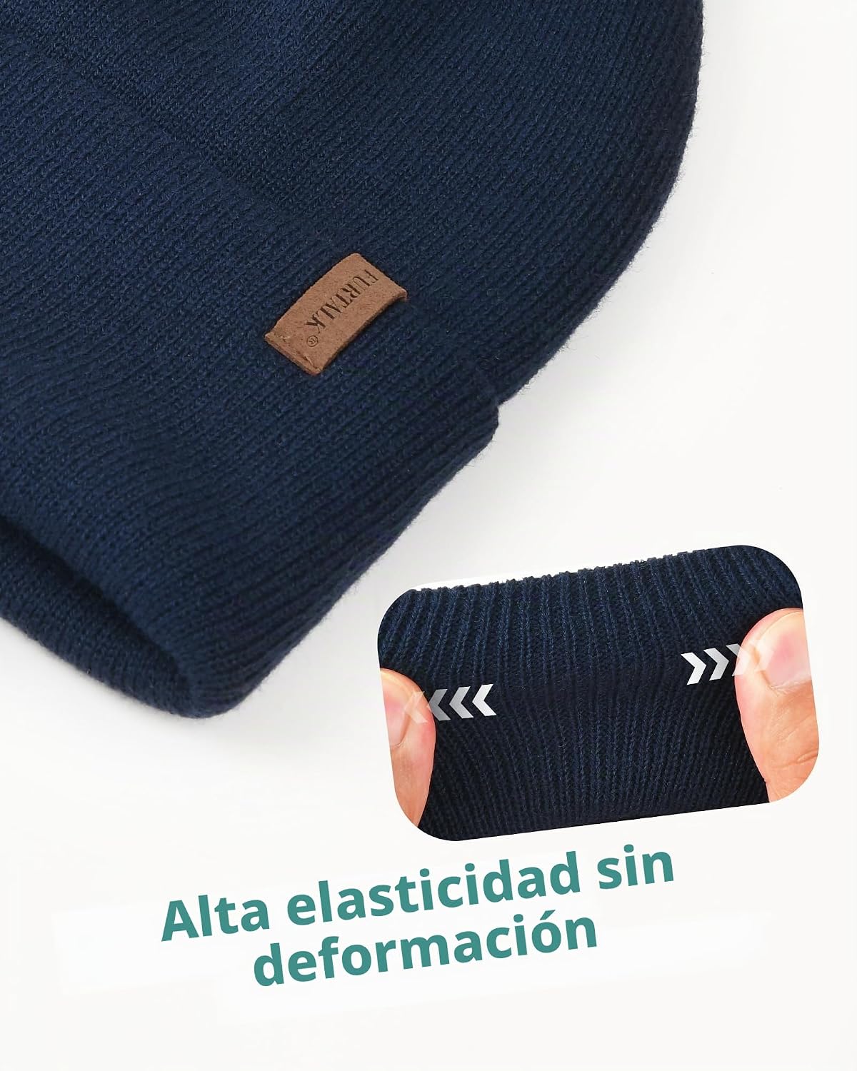 FURTALK Gorro para Hombres y Mujeres con Puños Tejido Grueso Unisex...