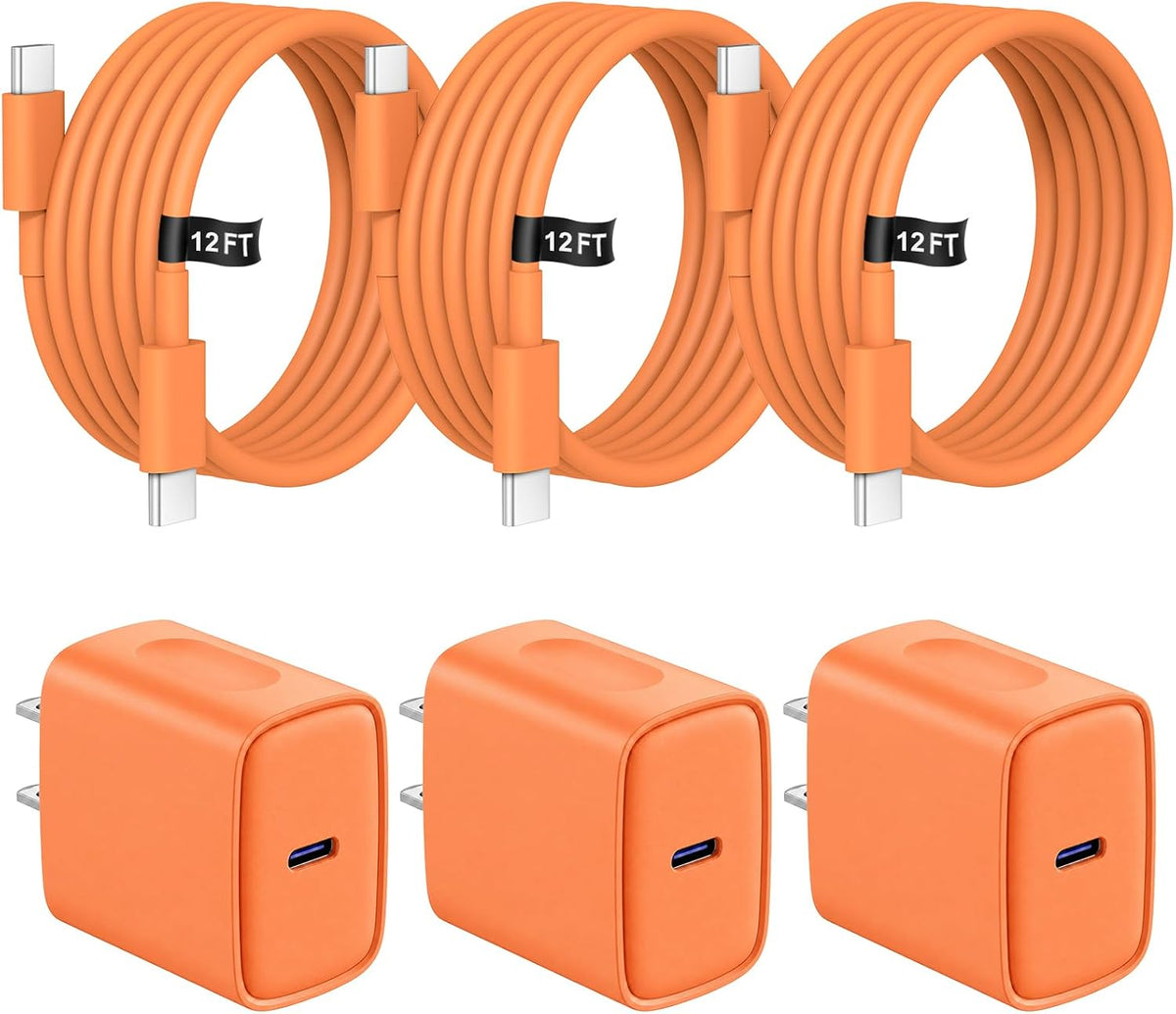Cargador de carga rápida para iPhone 18, 17, 16, 15, paquete de 3 u...