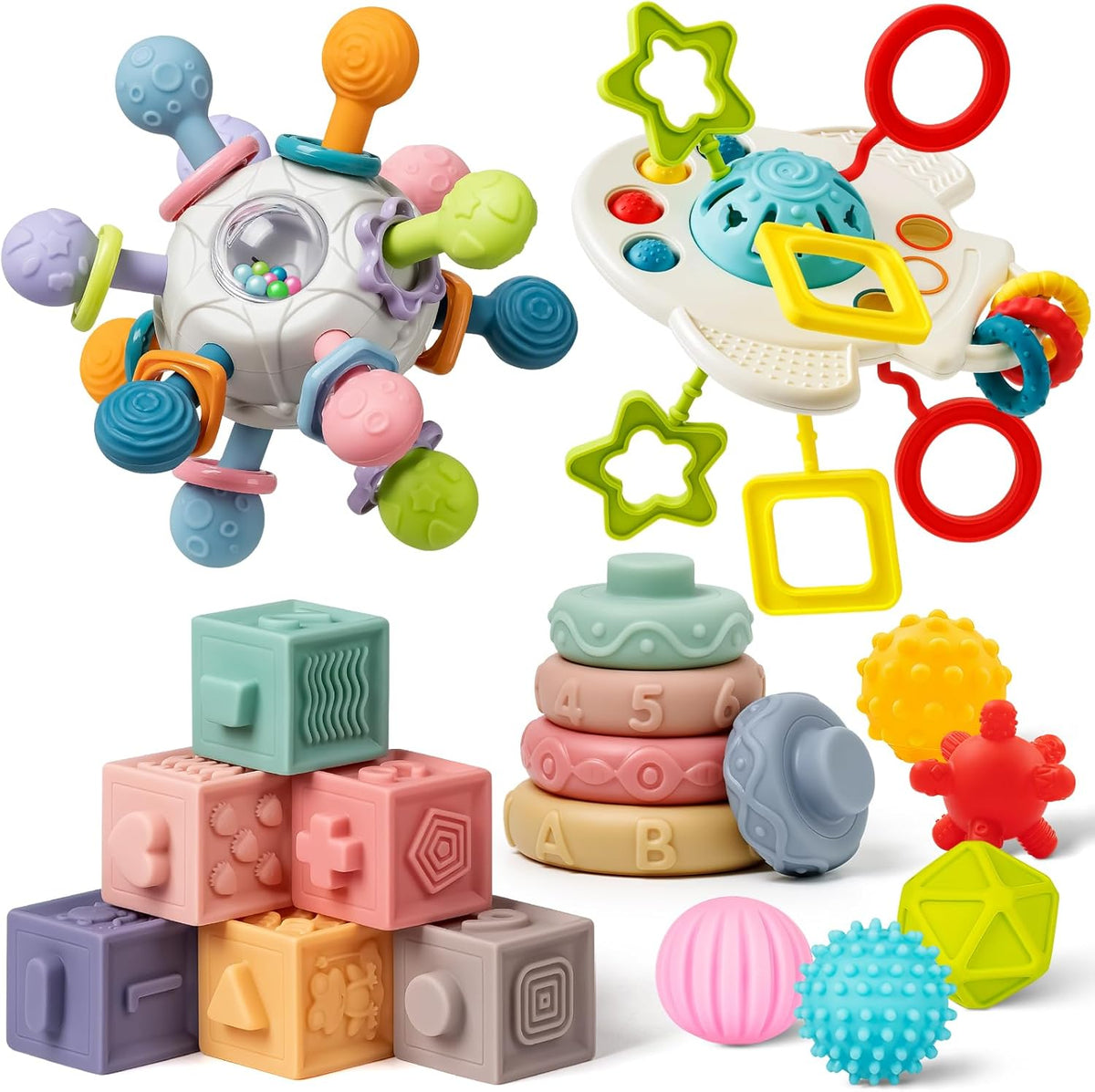 Juguetes para Bebés de 6 a 12 Meses, Juguetes Montessori 5 en 1 par...