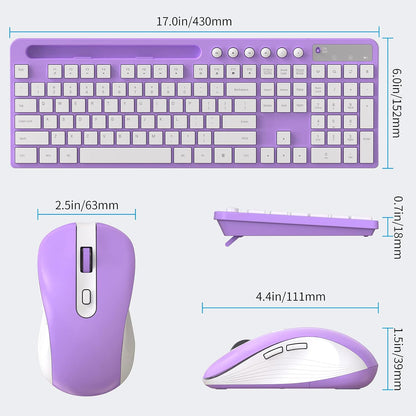 Combo de teclado y ratón inalámbricos, teclado inalámbrico ergonómi...