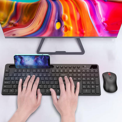 Combinación de teclado y ratón inalámbricos, MARVO 2.4G Teclado ina...
