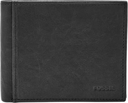 Fossil Ingram - Cartera de piel con bloqueo RFID, plegable, con ide...