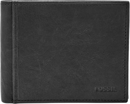 Fossil Ingram - Cartera de piel con bloqueo RFID, plegable, con ide...