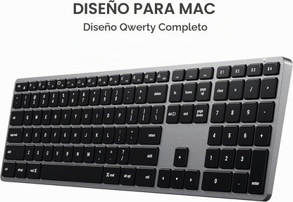 Teclado retroiluminado Bluetooth Satechi Slim X3, sincronización mu...
